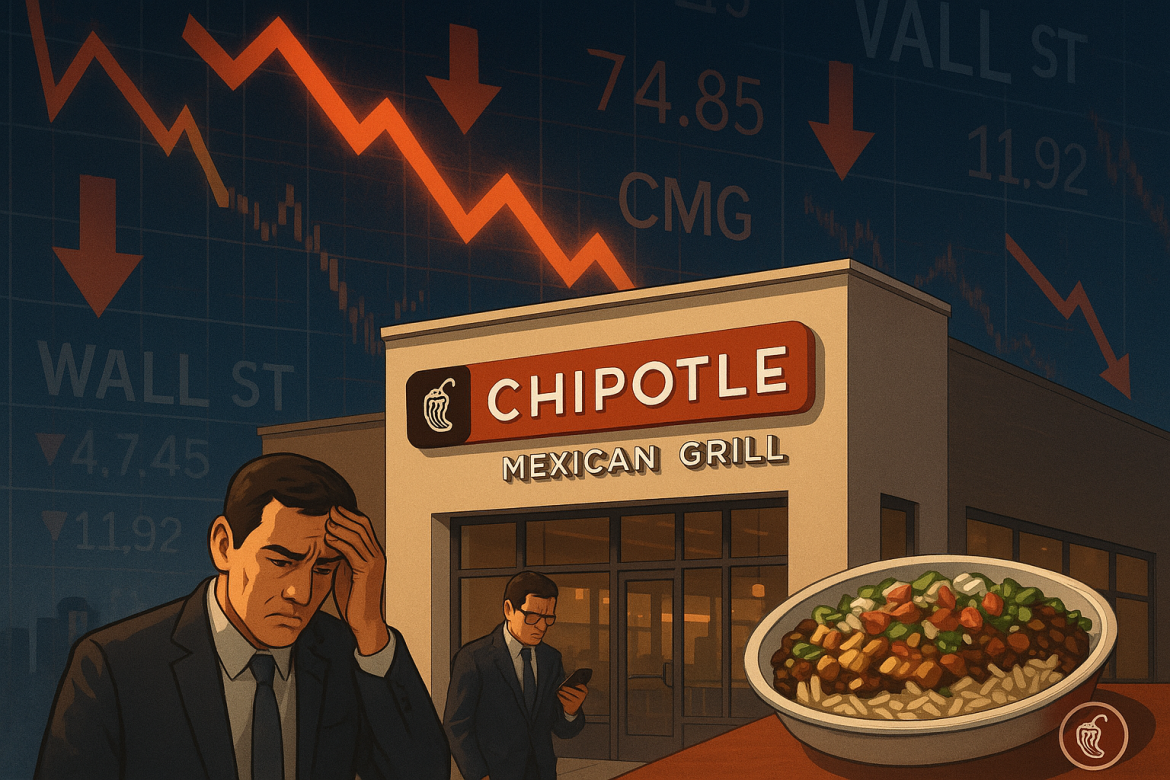 Shares of Chipotle Mexican Grill (CMG) tumbled as much as 15% on Thursday after the company slashed its full-year same-store sales forecast for the third consecutive quarter. The sharp decline extended the stock’s year-to-date losses to roughly 44%. The selloff marked Chipotle’s steepest one-day percentage drop in 13 years and pushed the stock to its lowest level since March 2023.Earnings match forecasts but outlook weakensChipotle reported third-quarter revenue of $3 billion, up 7.5% year over year, with comparable-restaurant sales increasing 0.3%. The company posted adjusted earnings of $0.29 per share, in line with Wall Street expectations. While cost-of-sales efficiencies and last year’s menu price increases helped reduce food, beverage, and packaging costs to 30% of revenue from 31% a year earlier, inflationary pressures, particularly in beef and chicken, and higher labor costs offset some of those gains.Despite meeting profit expectations, investor sentiment turned sharply negative after management cut its full-year outlook. Chipotle now expects same-restaurant sales to fall by a mid-single-digit percentage for the year, revising guidance that had already been reduced twice earlier. In February, the company forecasted low- to mid-single-digit growth, which it later changed in July to flat sales.Chief Executive Scott Boatwright cited “persistent macroeconomic pressures” as the primary factor weighing on demand, noting that diners, especially those aged 25 to 35, are visiting less frequently. “We are focused on doubling down on restaurant execution, sharpening our marketing message, accelerating menu innovation, and creating more engaging digital experiences,” Boatwright said on the earnings call.He noted that same-store sales trends have deteriorated further in October, and the company now expects sales at restaurants open at least a year to decline by a mid-single-digit percentage in the fourth quarter and for the full year.Boatwright cited factors such as rising unemployment, the resumption of student loan repayments, and slower real wage growth as key contributors to consumers’ reduced discretionary spending.Analysts warn of persistent sales pressureThe disappointing outlook prompted at least five Wall Street analysts to lower their price targets, citing persistent weakness in customer traffic and limited visibility into a near-term recovery.The burrito chain’s third-quarter results showed that same-store sales rose just 0.3%, while traffic declined — a combination that raised alarm among investors. Analysts said the results underscored the challenges facing the restaurant industry as inflation-weary consumers cut back on dining out.“It’s difficult to call a bottom for sales given the multitude of factors weighing on demand,” said Citi analyst Jon Tower, who cut his price target from $54 to $44 per share. Similarly, BTIG analyst Pete Saleh described the results as unexpectedly weak, noting that the magnitude of the traffic slowdown caught analysts off guard.“We’re admittedly perplexed by how suddenly this traffic weakness came about, and not convinced affordability concerns are the main driver here,” Saleh wrote.Executives said that while Chipotle’s menu items — typically priced around $10 per entrée — remain competitively positioned, some consumers perceive its prices to be closer to the $15 range of higher-end fast-casual competitors. This perception may be contributing to reduced visit frequency, particularly as inflation pressures persist.“We are very concerned that the menu and marketing actions taken so far have not sufficiently offset the traffic retraction,” wrote Bernstein analyst Danilo Gargiulo.Despite the weak outlook, several analysts emphasized that the sales slump reflects broader macroeconomic pressures rather than company-specific missteps. Industry-wide falloutChipotle’s weak results also pressured its fast-casual peers, with shares of Sweetgreen falling 6% and Cava down 8% on Thursday. Both companies are set to report their own quarterly earnings next week.Morgan Stanley analyst Brian Harbour dubbed fast-casual restaurants “This Season’s Halloween Scare,” reflecting investor anxiety over slowing consumer traffic and reduced spending in the segment.The post <a href="https://invezz.com/news/2025/10/30/chipotle-stock-plunge-15-after-sales-forecast-cut-amid-industry-headwinds/">Chipotle stock plunge 15% after sales forecast cut amid industry headwinds</a> appeared first on <a href="https://invezz.com/">Invezz</a>