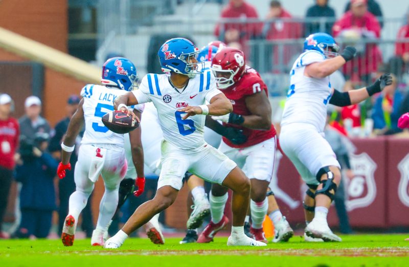 Lane Kiffin’s Ole Miss Rebels are nearly assured of a spot in the College Football Playoff field.
Oklahoma, which lost to Ole Miss on Saturday, Oct. 25, faces an uphill battle to make the College Football Playoff.
Utah faces Cincinnati in Week 10 in a huge game in the Big 12 Conference race.
It’s the eve of November, and we can already write one team into the College Football Playoff with a pen.
Lane Kiffin’s team has benefited from two significant breaks – an easier-than-expected schedule with the LSU, South Carolina and Florida slumping and an injury to Austn Simmons that allowed Trinidad Chambliss to become the team’s starting quarterback.
That’s in no way a criticism of Mississippi’s success. You play the hand you are dealt. And Lane Kiffin is holding all the cards at this point. Even a surprise loss wouldn’t likely knock the Rebels from the field given the warts on all the other contenders.
The loser in this week’s bowl projections is the team the Rebels beat on Saturday. Oklahoma is now fighting uphill to make the field given games at Tennessee and Alabama are effectively must-wins.
Week 10 presents more opportunities to step forward or fall out. The Sooners have that aforementioned trip to Rocky Top that could boost them or the Volunteers. Vanderbilt or Texas are going to get a huge win when the teams meet. Utah and Cincinnati have a huge game with big stakes in the Big 12 that precedes a dangerous trip for Texas Tech to Kansas State. We’ll reconvene next week to make sense of it.
<em>Note: Legacy Pac-12 schools in other conferences will fulfill existing Pac-12 bowl agreements through the 2025 season.</em>
This post appeared first on USA TODAY