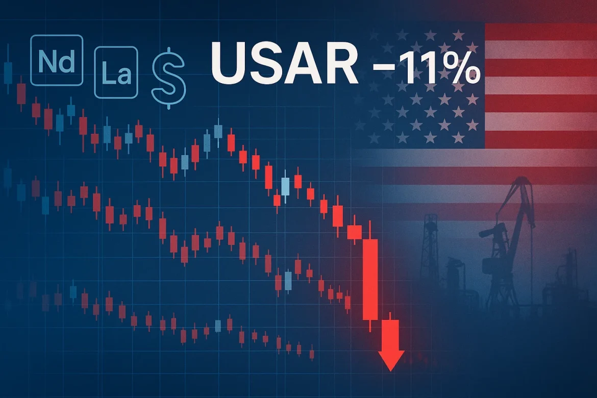 USA Rare Earth stock (NASDAQ: USAR) took a sharp plunge on Wednesday, witnessing an 11% drop.The development came amid renewed doubts over continued US government backing and ongoing volatility in the rare-earth metals market.The sell-off was largely driven by investor concerns over recent geopolitical tensions and speculation that the Trump administration may scale back its partnership with the company.Wednesday’s plunge came as the USA Rare Earth stock did really well in the past few sessions on the backs of rising trade tensions between the United States and China.USA Rare Earth stock: Government support fears weigh heavilyInvestors are starting to get nervous about USA Rare Earth stock’s future, mainly because there’s still no clear sign of solid government backing.The Trump administration has been vocal about shoring up America’s rare-earth supply chain, pouring $400 million into MP Materials through the Defense Department and even floating plans for price floors, but USA Rare Earth hasn’t landed any formal deals yet.<a href="https://invezz.com/news/2025/10/03/usa-rare-earth-shares-jump-after-ceo-confirms-talks-with-white-house/">CEO Barbara Humpton</a> recently said that discussions with federal agencies are ongoing, but without concrete commitments, investors aren’t feeling confident.That unease has only grown after reports of major insider selling, most notably, former insider Michael Blitzer offloading over 2 million shares.It’s the kind of move that tends to make shareholders wonder what insiders might know that the public doesn’t.The sell-off isn’t just about company-specific worries, as it’s also about what’s happening in the broader rare-earth market.China’s latest export restrictions have rattled global supply chains, especially for US tech and defense manufacturers that rely on these critical minerals.While those geopolitical moves initially boosted rare-earth prices, the optimism hasn’t lasted.Many are now questioning whether Washington’s support will extend beyond MP Materials.Treasury Secretary Scott Bessent’s recent promise to impose price floors could offer some relief, but for USA Rare Earth, still without official federal backing, it’s not enough to calm the nerves.The mix of policy uncertainty, insider selling, and global trade tension is keeping pressure firmly on the stock.Valuation & market sentiment under pressureUSA Rare Earth stock has witnessed a massive bull run this year, <a href="https://invezz.com/news/2025/10/13/usa-rare-earth-stock-skyrockets-17-but-heres-why-the-rally-may-crash-soon/">surging over 200% in 2025 </a>amid peak investor enthusiasm over the company’s potential government backing and rare earth market dynamics.Technically, the stock lies in the overbought territory with volume spikes preceding the recent plunge and technical indicators like the RSI signaling overheating.The analysts have been warning for a while about the valuations outpacing fundamentals, with revenue remaining zero, and price targets mostly ranging between $15 and $22, far below recent trading levels near $35.This disconnect has heightened risk perceptions as broader market volatility, rising interest rates, and sector rotations weigh on speculative stocks.The post <a href="https://invezz.com/news/2025/10/15/why-is-usa-rare-earth-stock-witnessing-a-sharp-sell-off-today/">Why is USA Rare Earth stock witnessing a sharp sell-off today</a> appeared first on <a href="https://invezz.com/">Invezz</a>